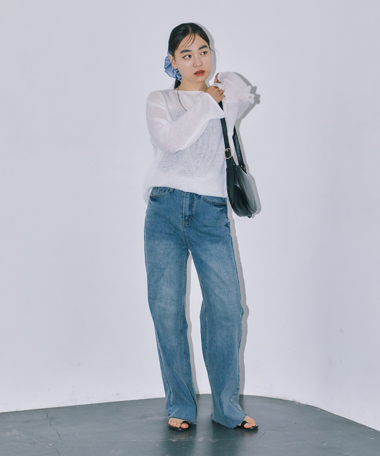 シアーLGニットトップス