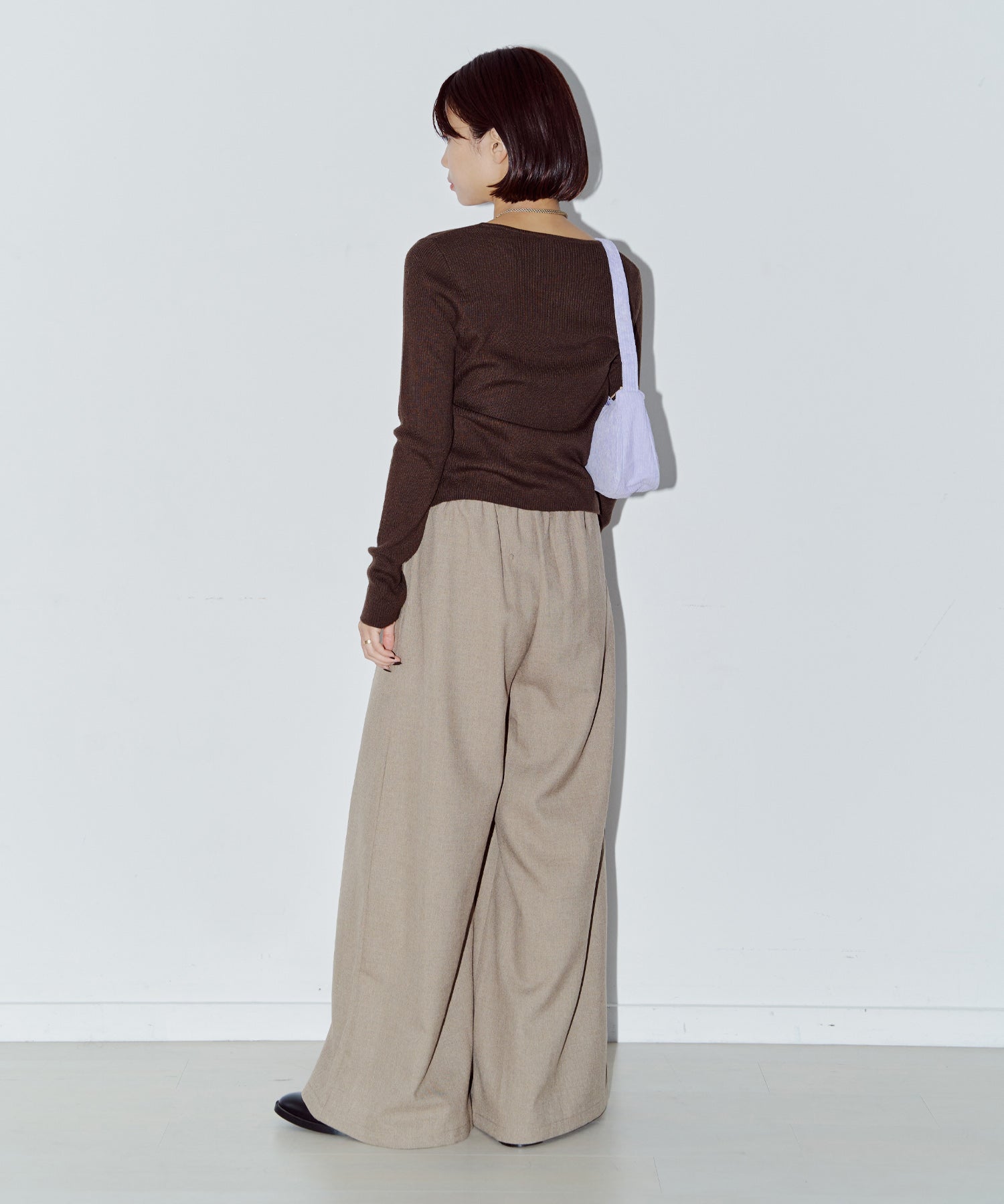 ウォームカラーワイドパンツ