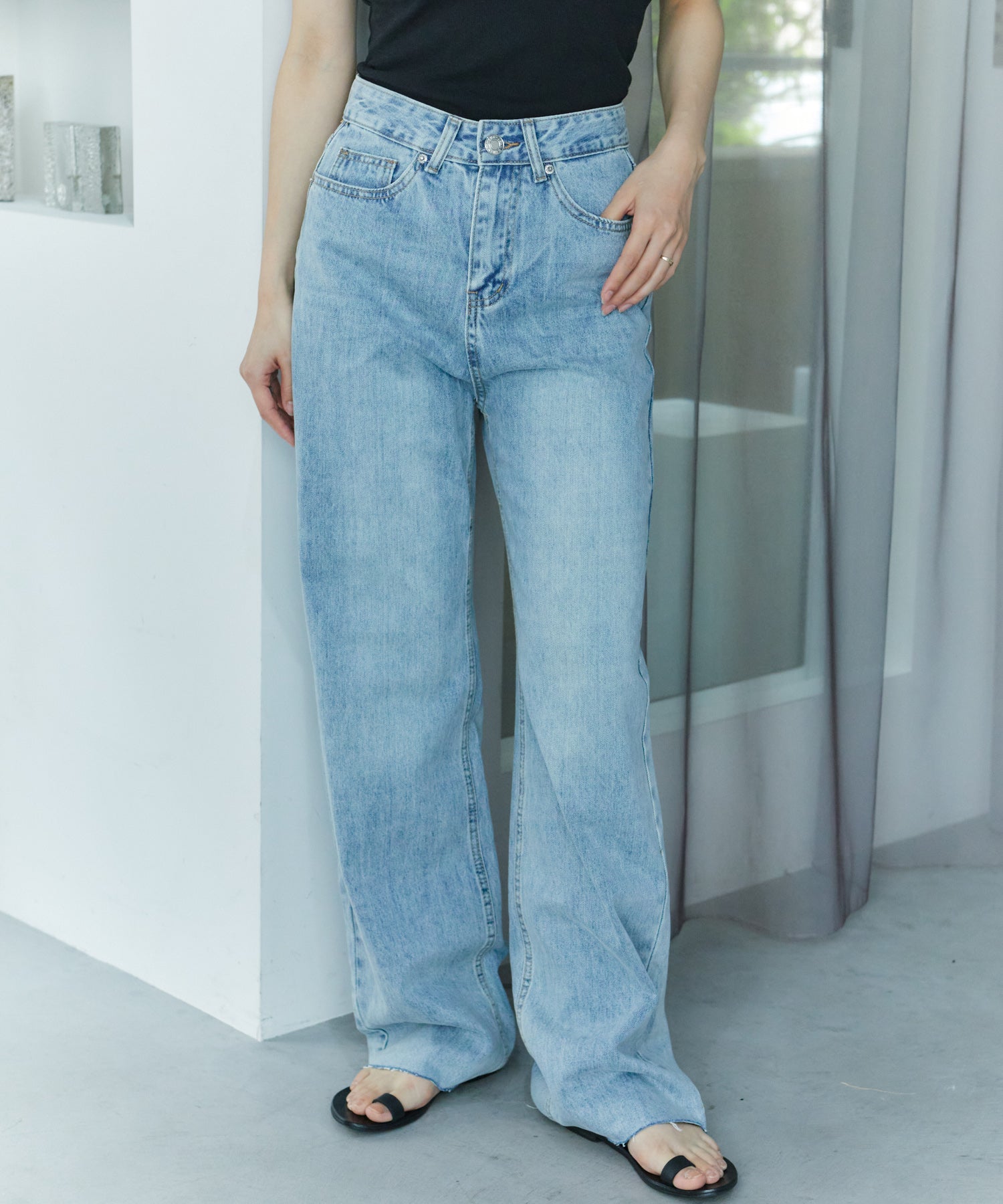 ワイドストレートデニム