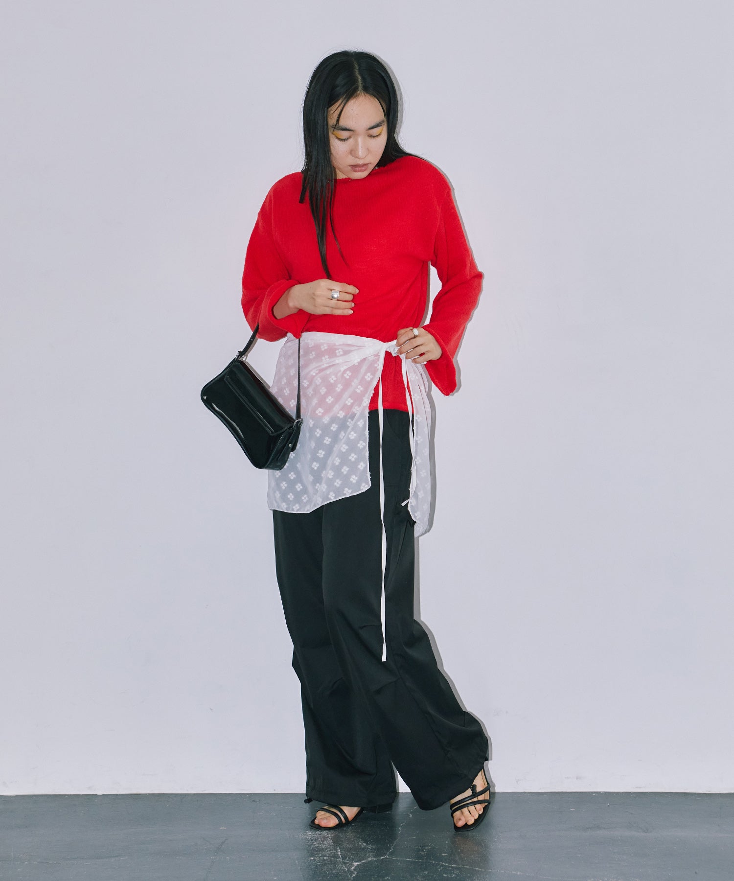 シアーLGニットトップス