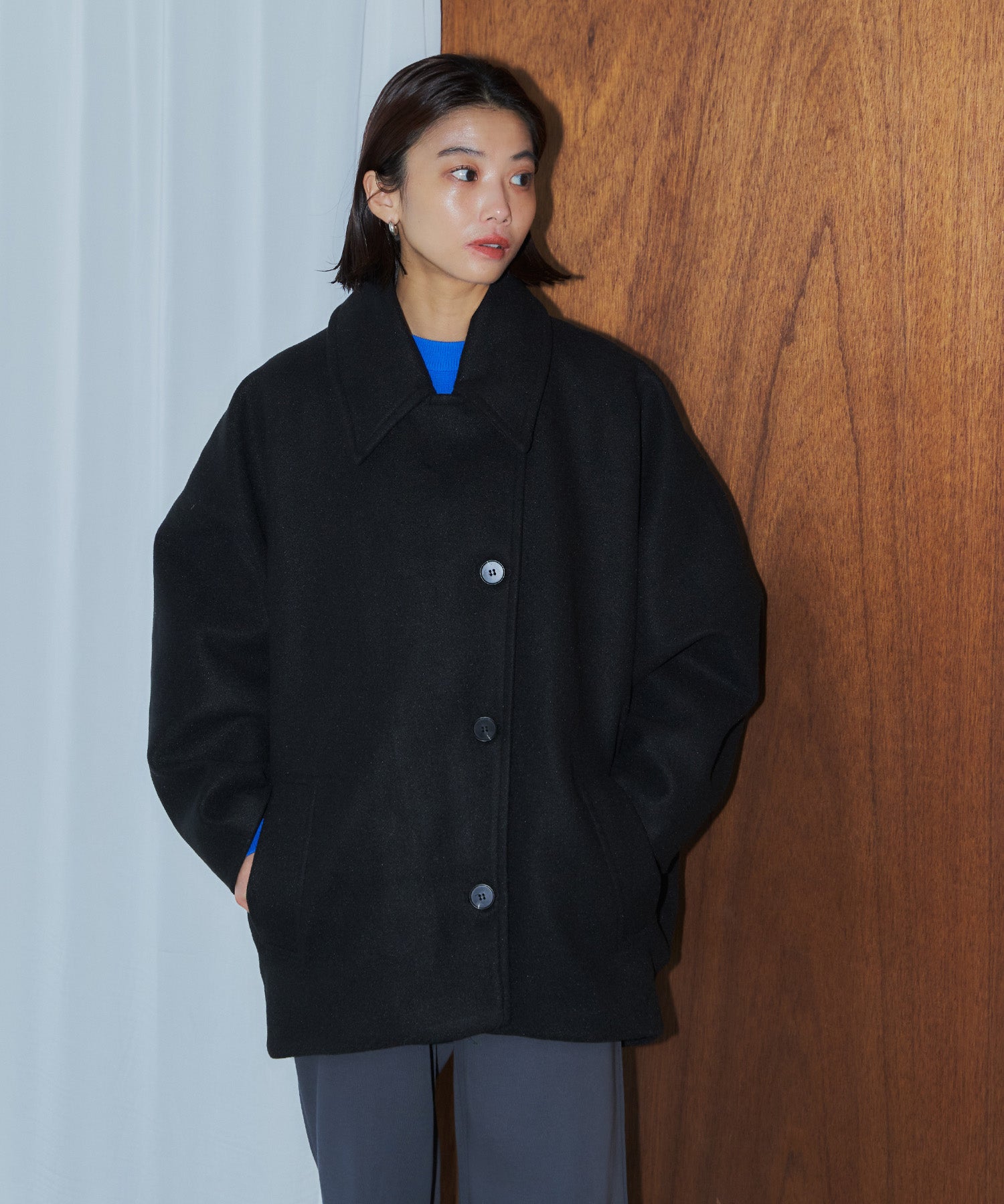 ボリュームスリーブミドルコート