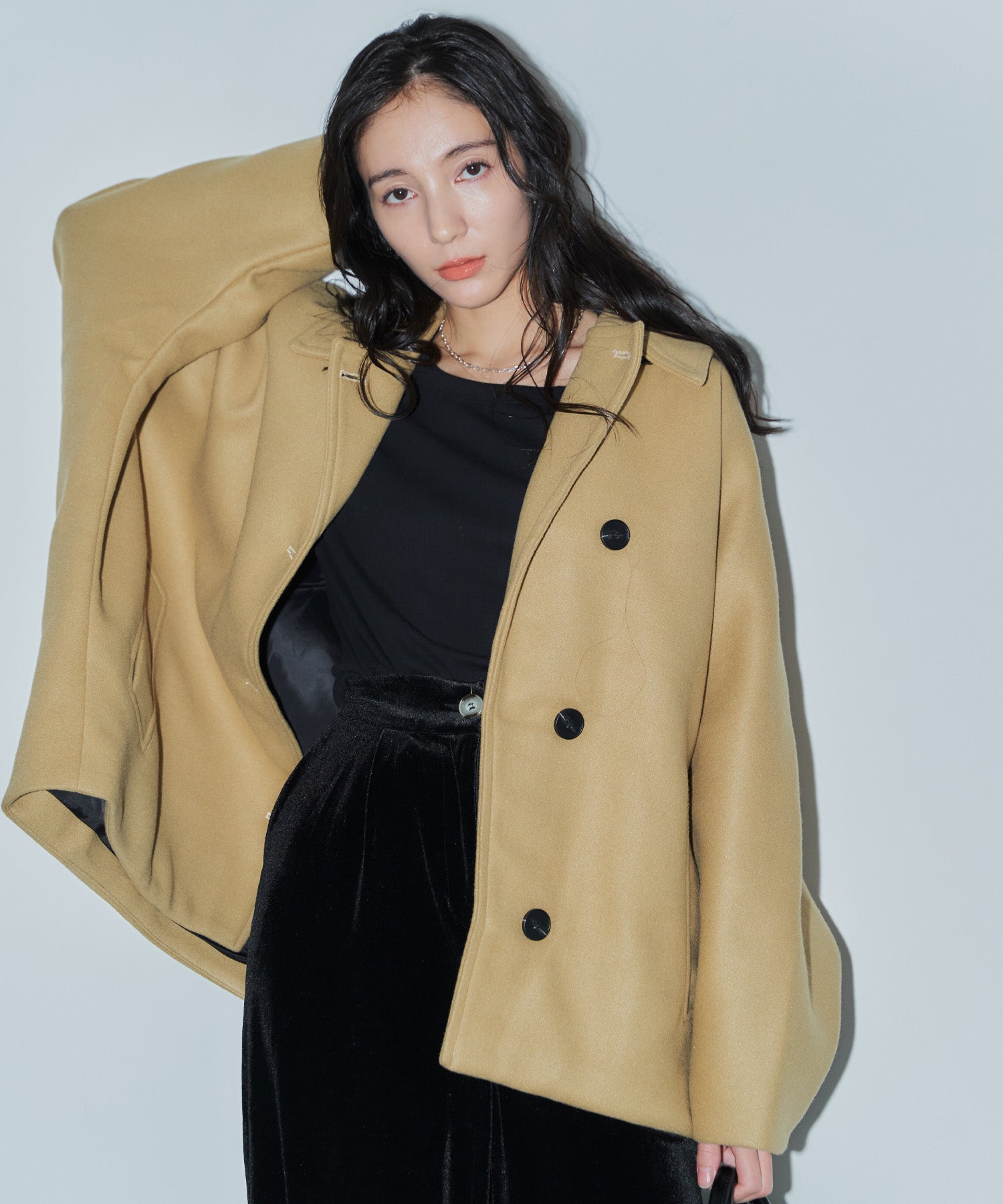 ボリュームスリーブミドルコート