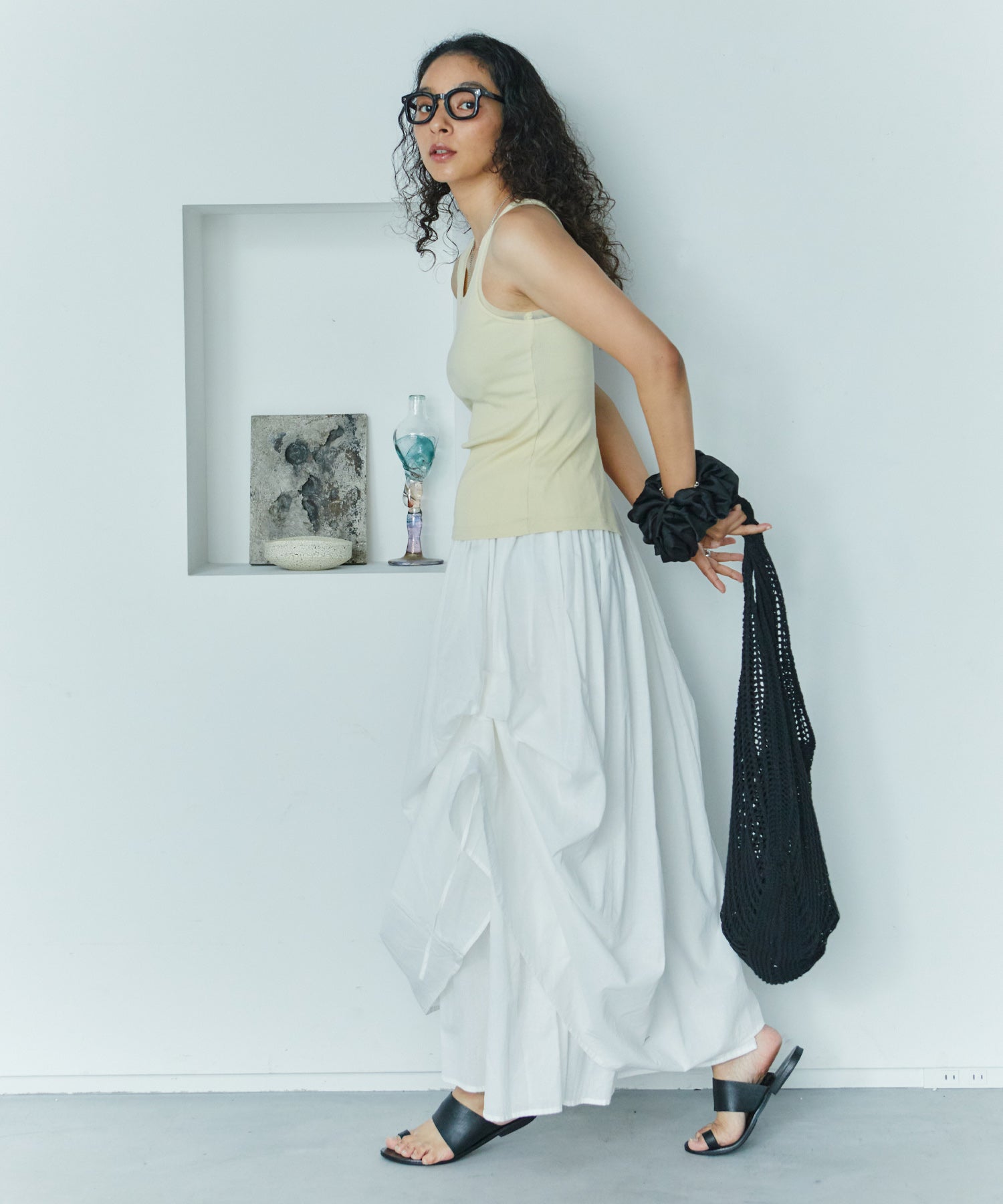 リリーボリュームロングスカート