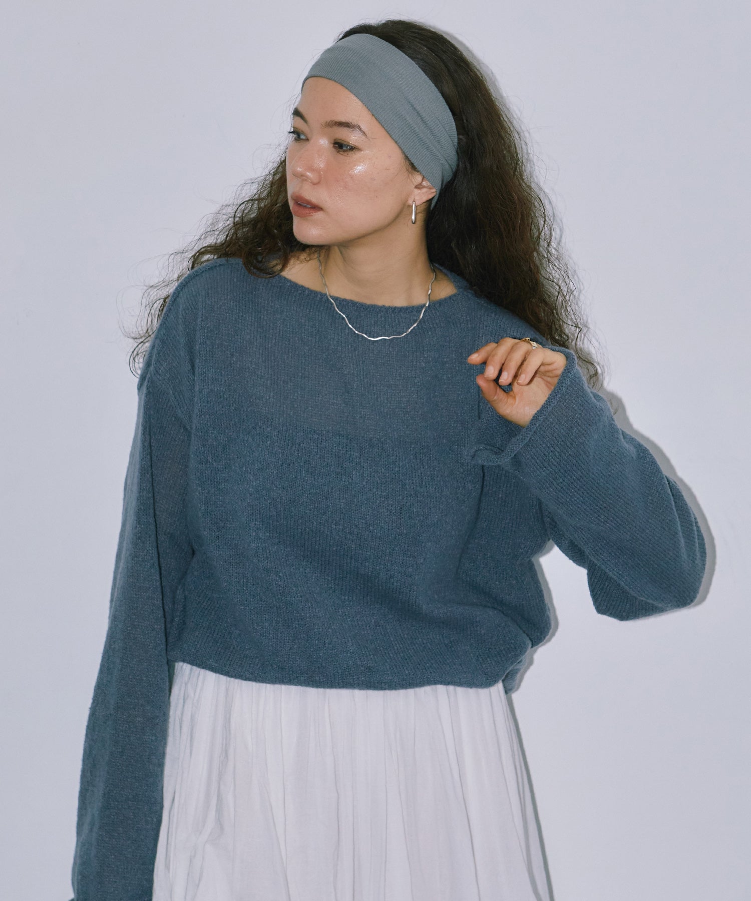 シアーLGニットトップス