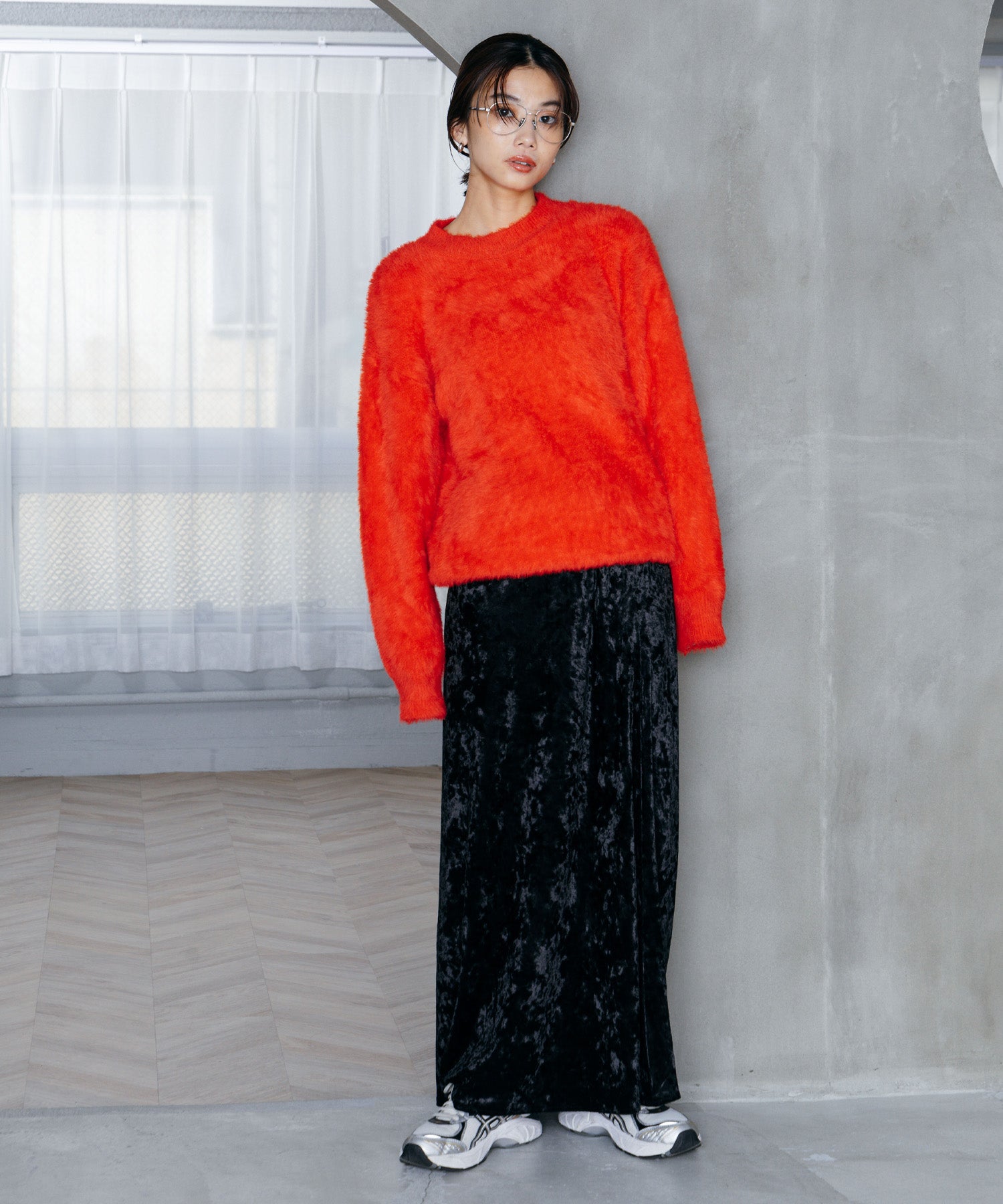 シャギーオーバーニット