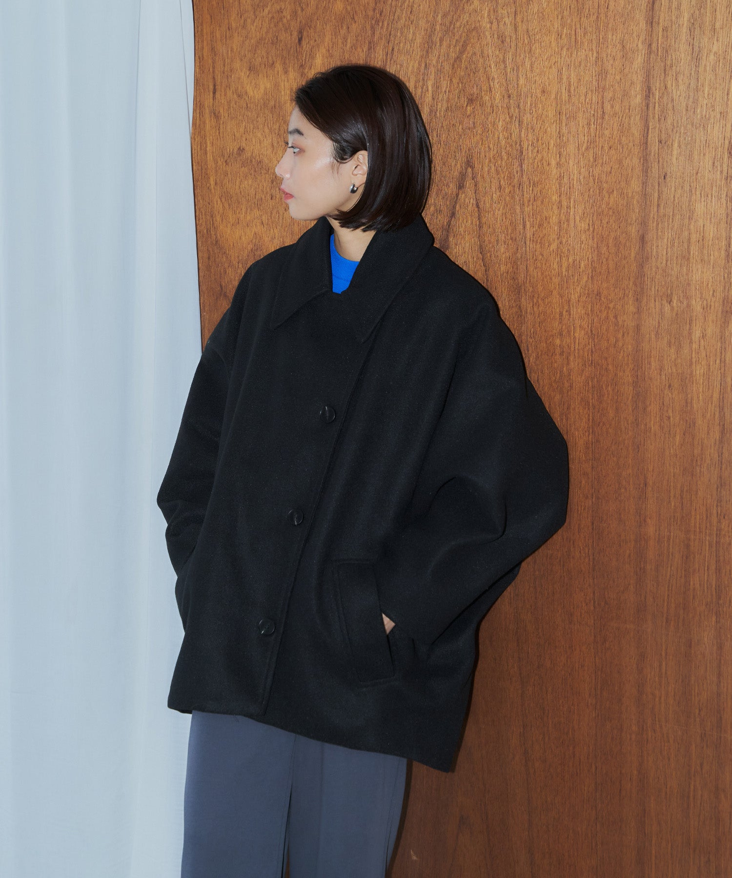 ボリュームスリーブミドルコート