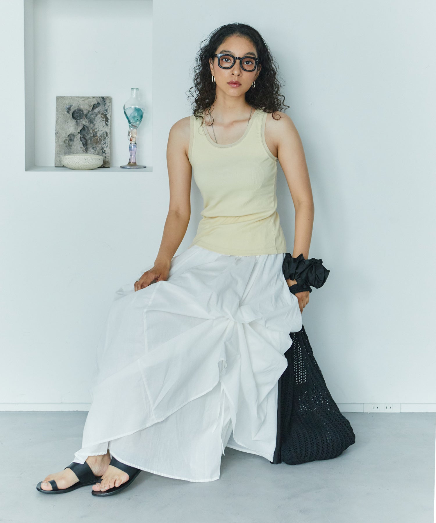 リリーボリュームロングスカート