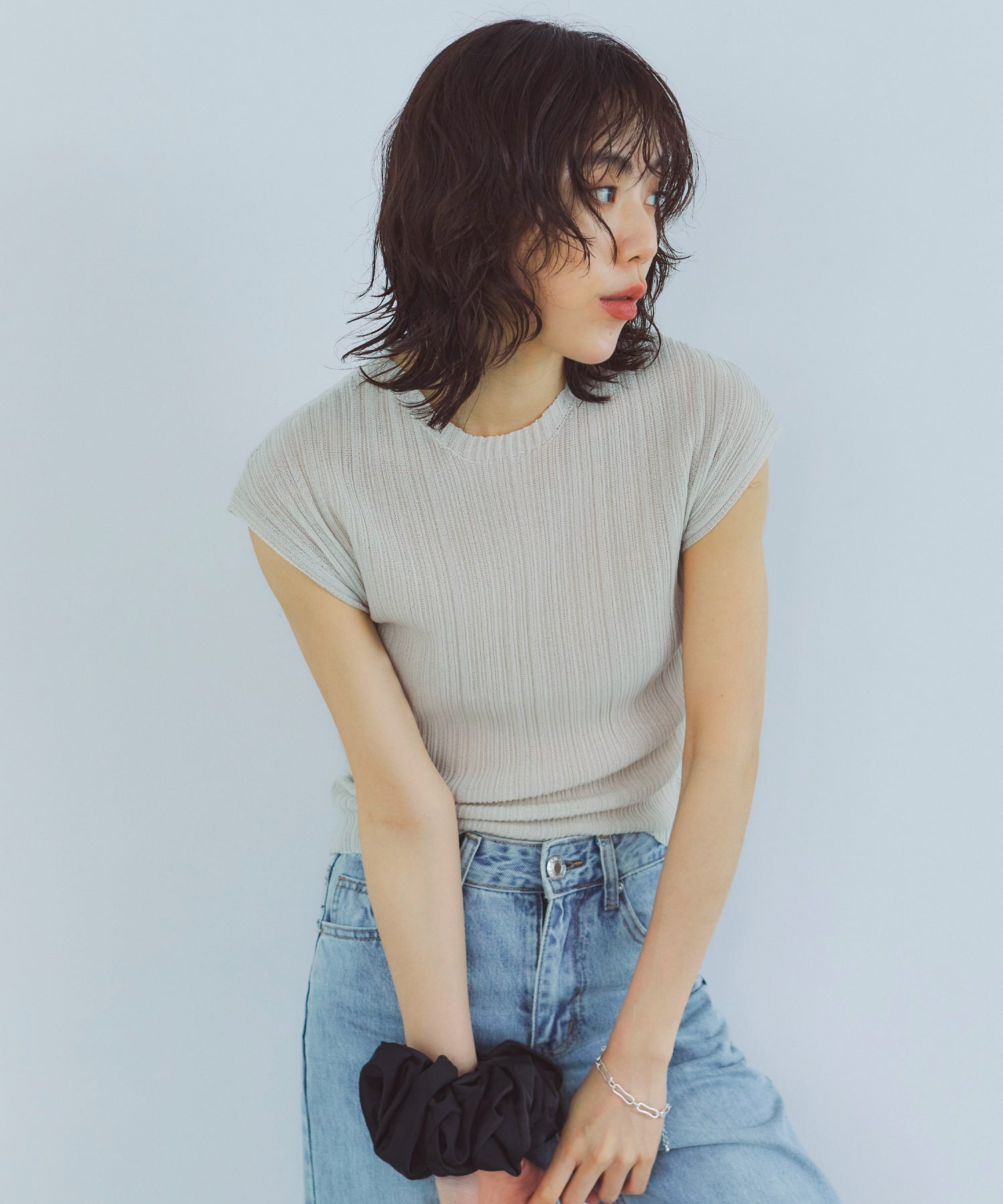 シアーリブトップス