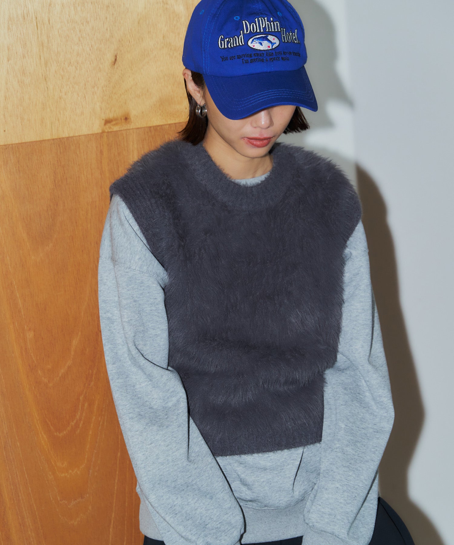 シャギーニットベスト