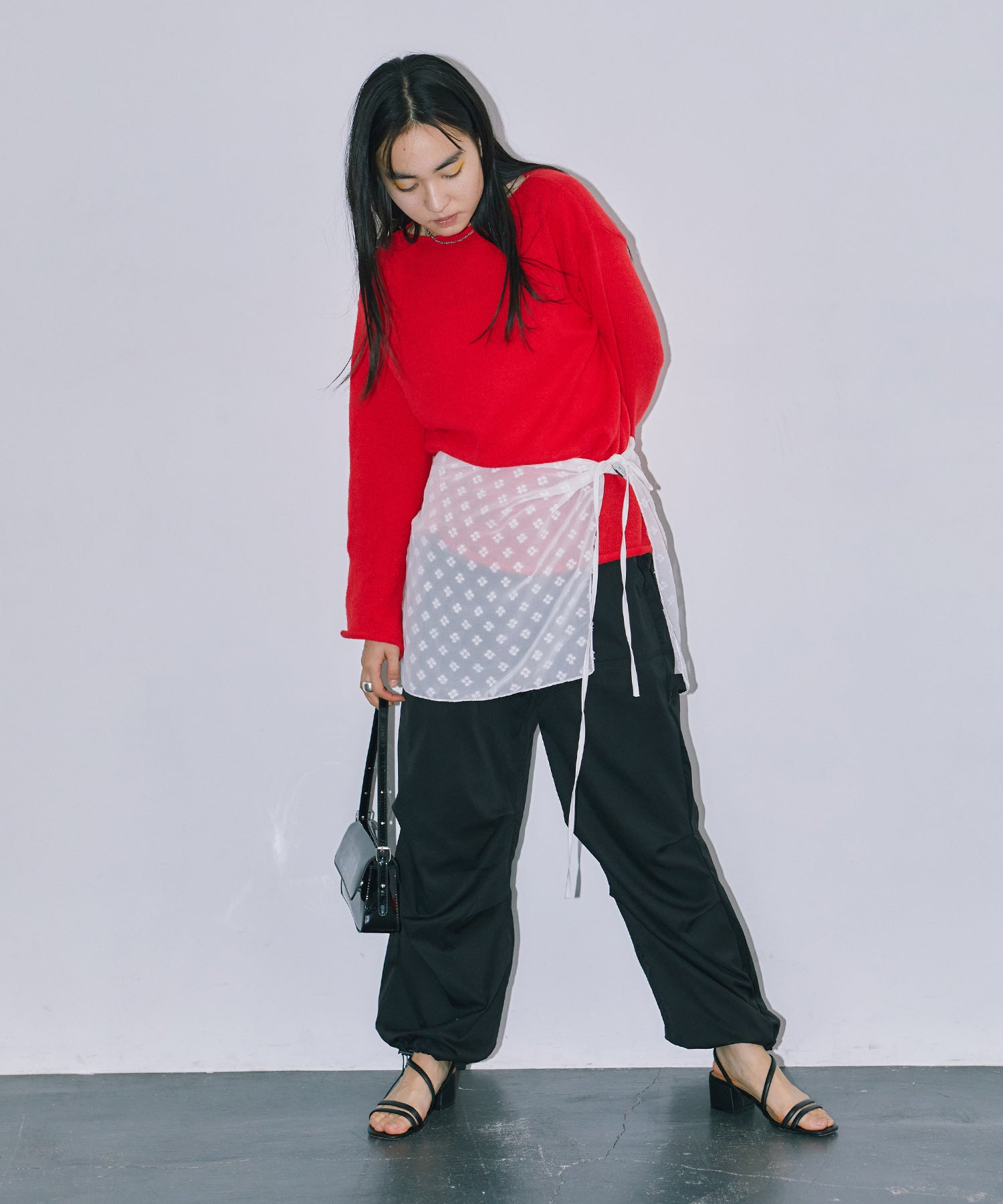 シアーLGニットトップス