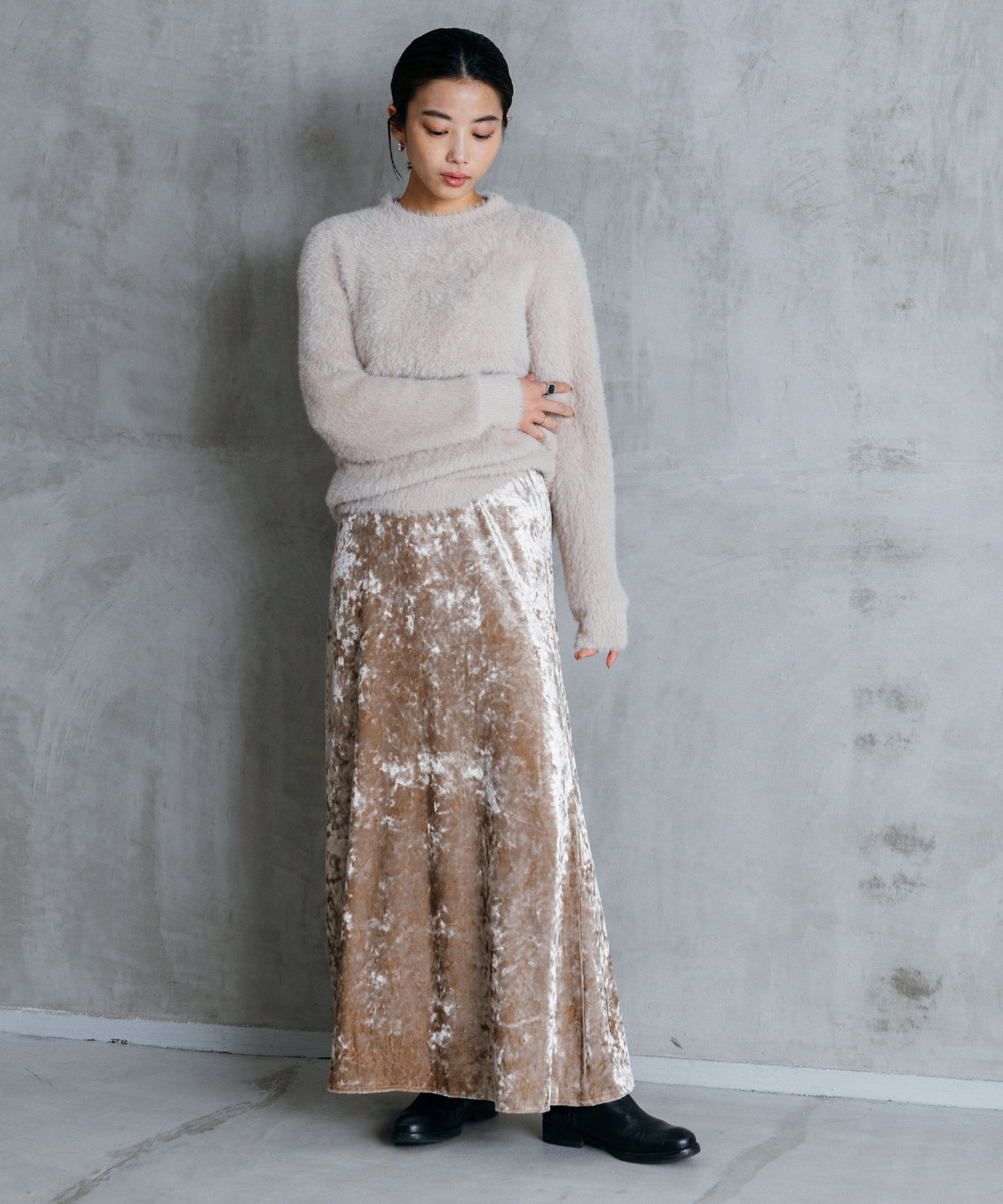 シャギーオーバーニット