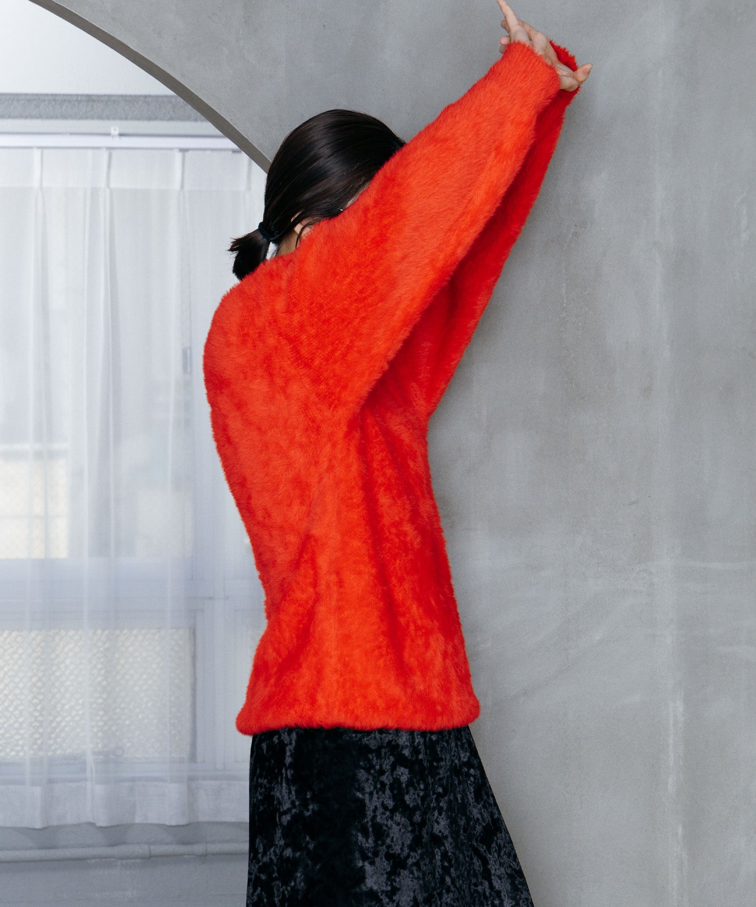 シャギーオーバーニット