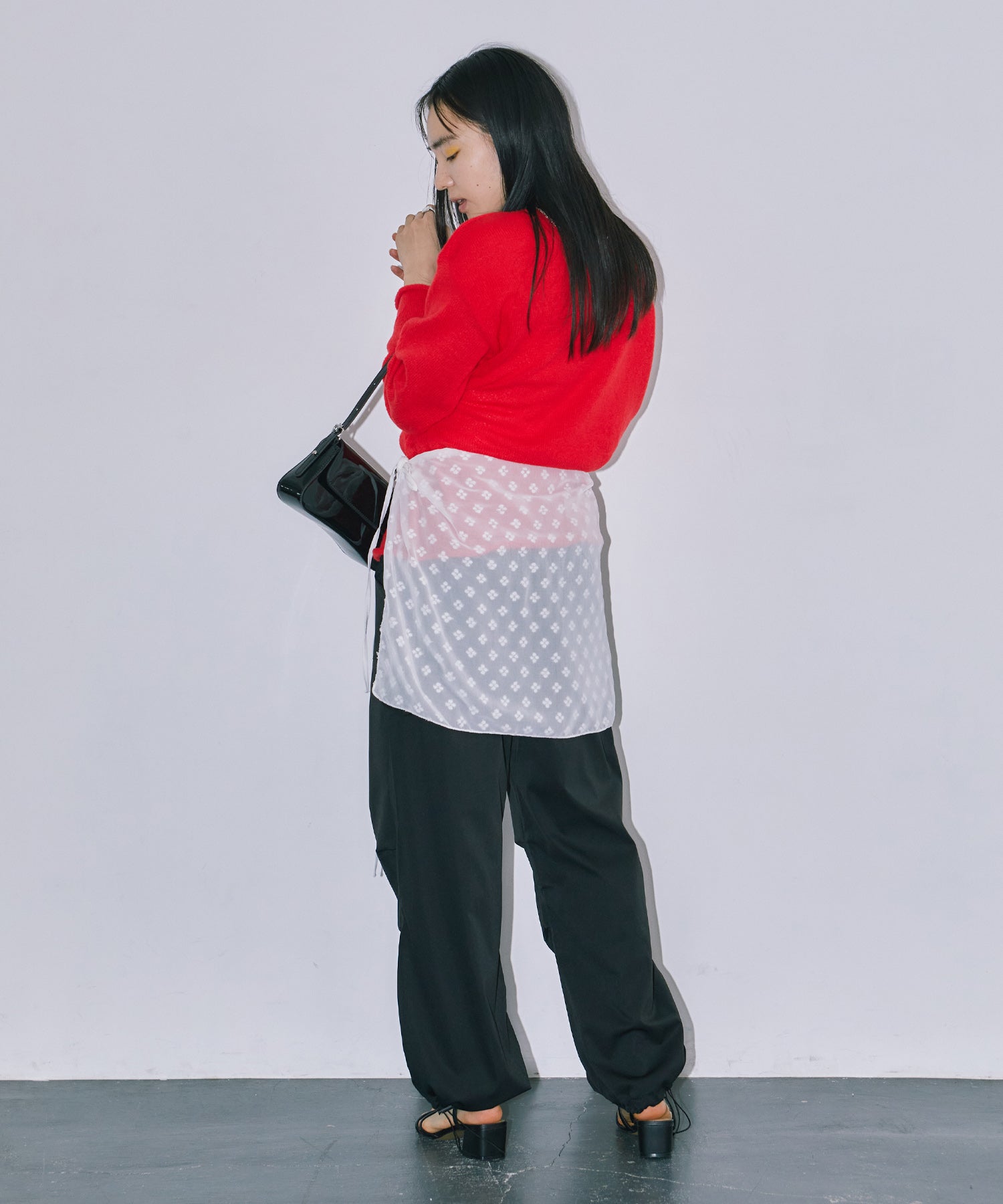 シアーLGニットトップス