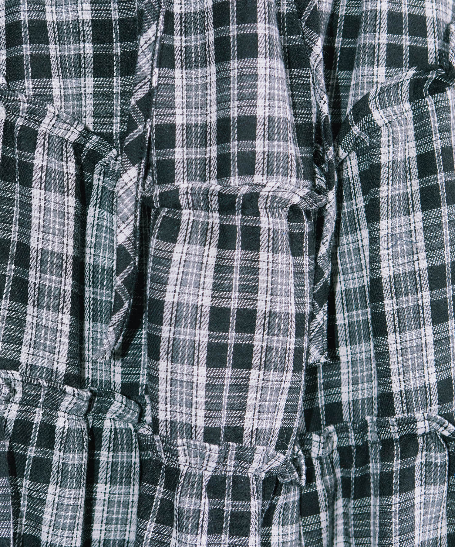 チェックレイヤードスカート