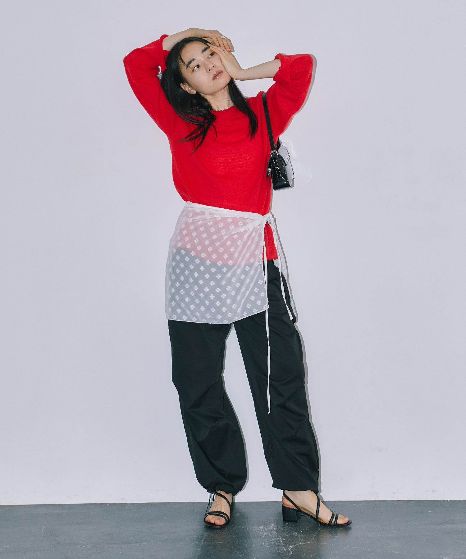 シアーLGニットトップス