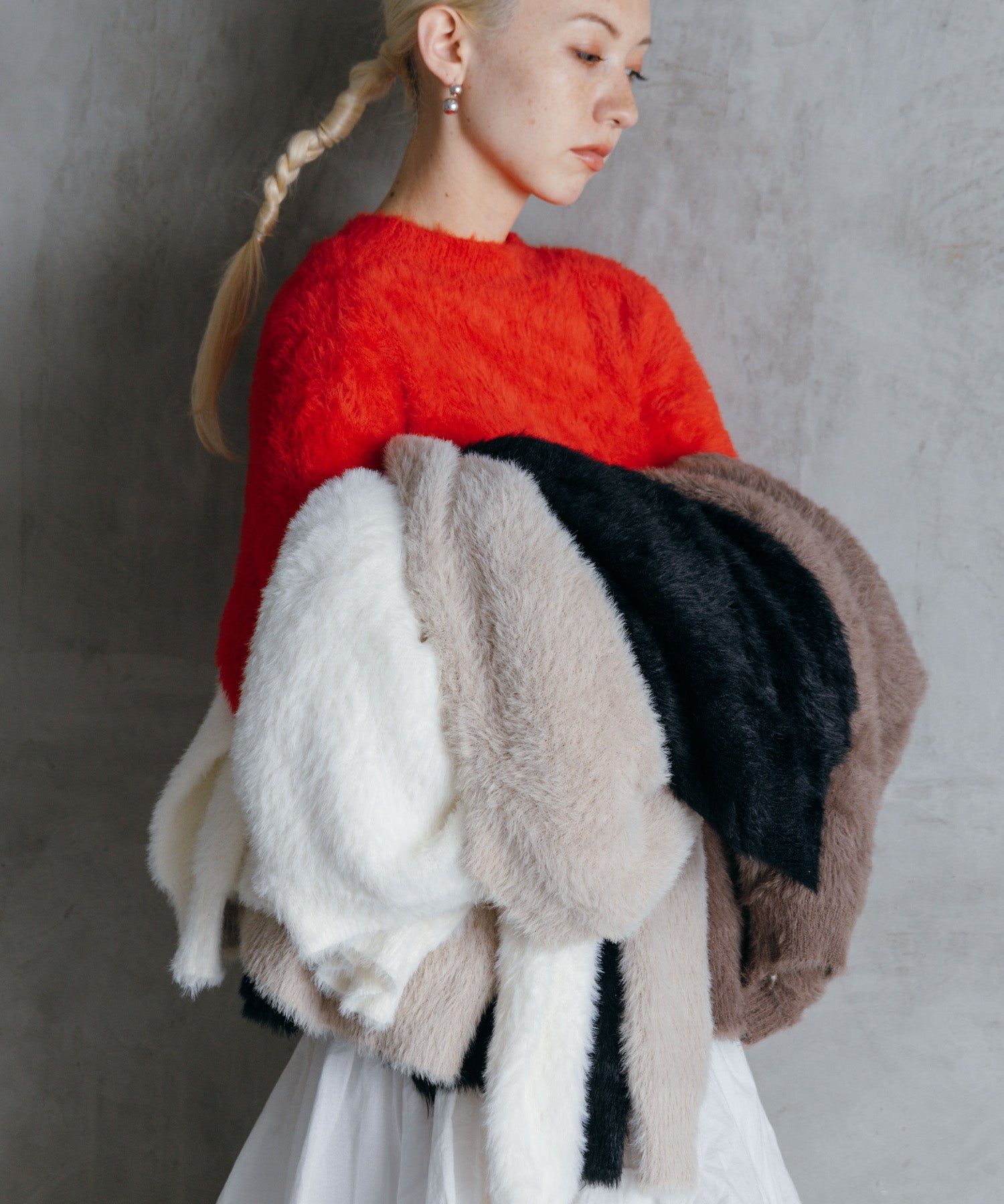 シャギーオーバーニット