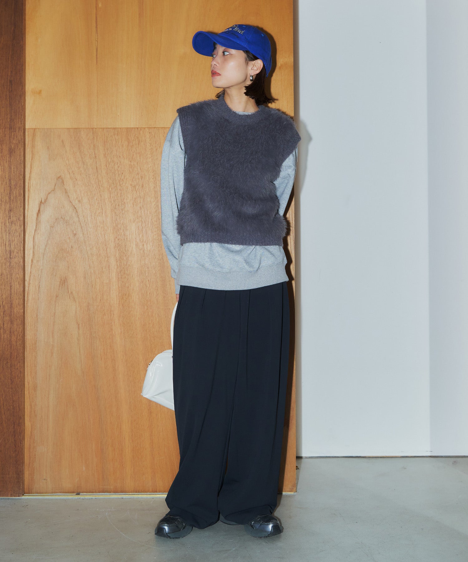 シャギーニットベスト