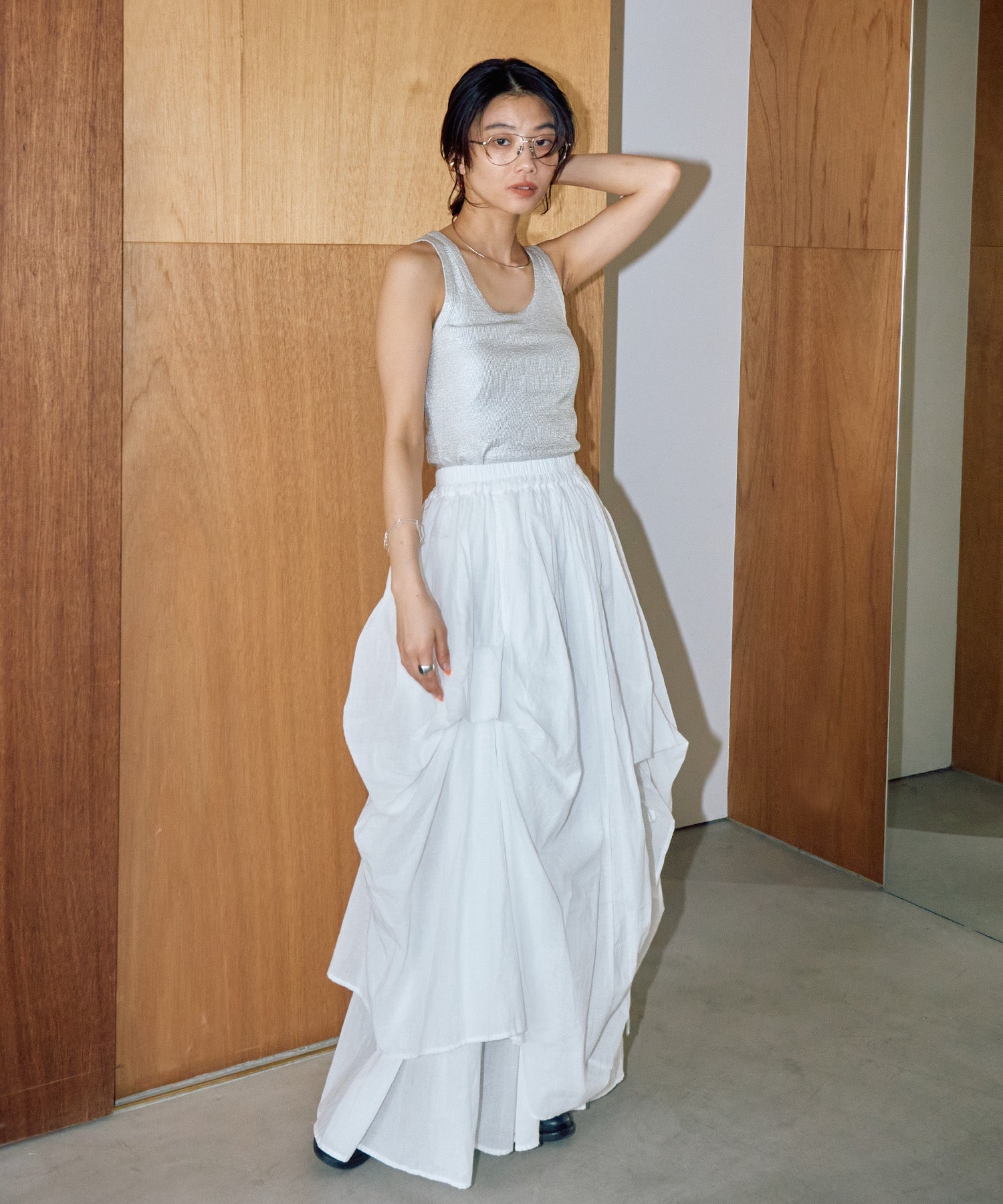 リリーボリュームロングスカート