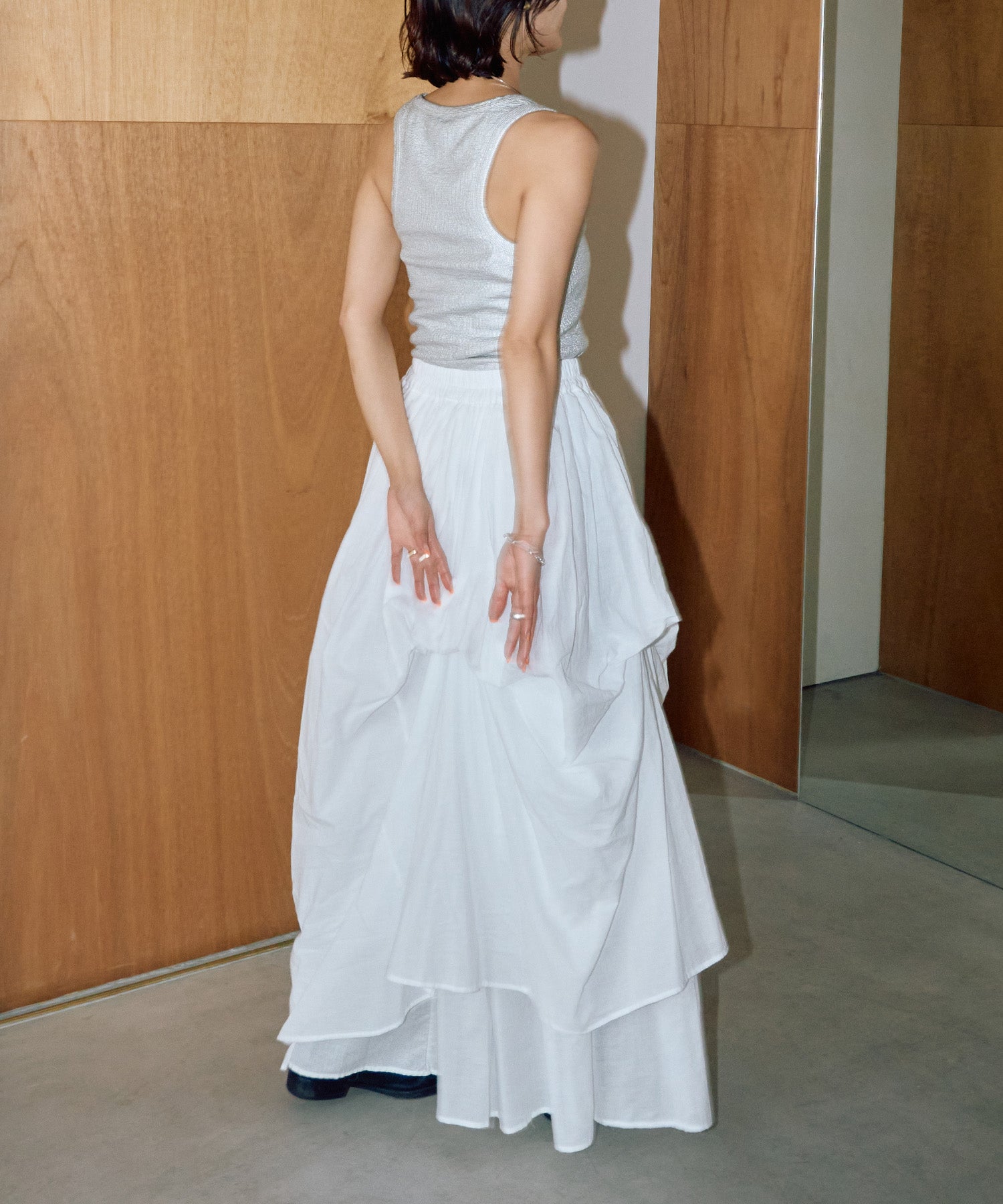 リリーボリュームロングスカート