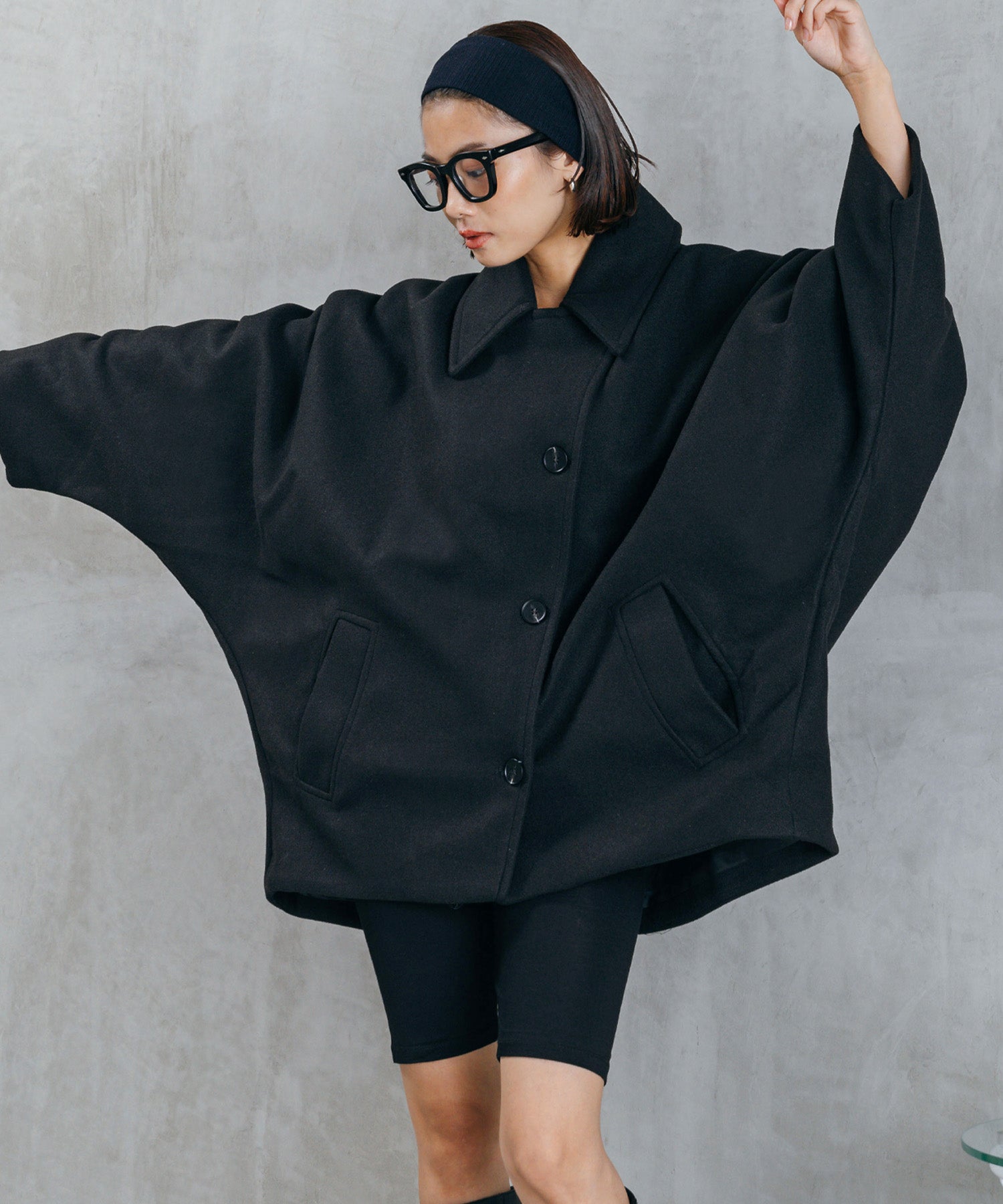 ボリュームスリーブミドルコート