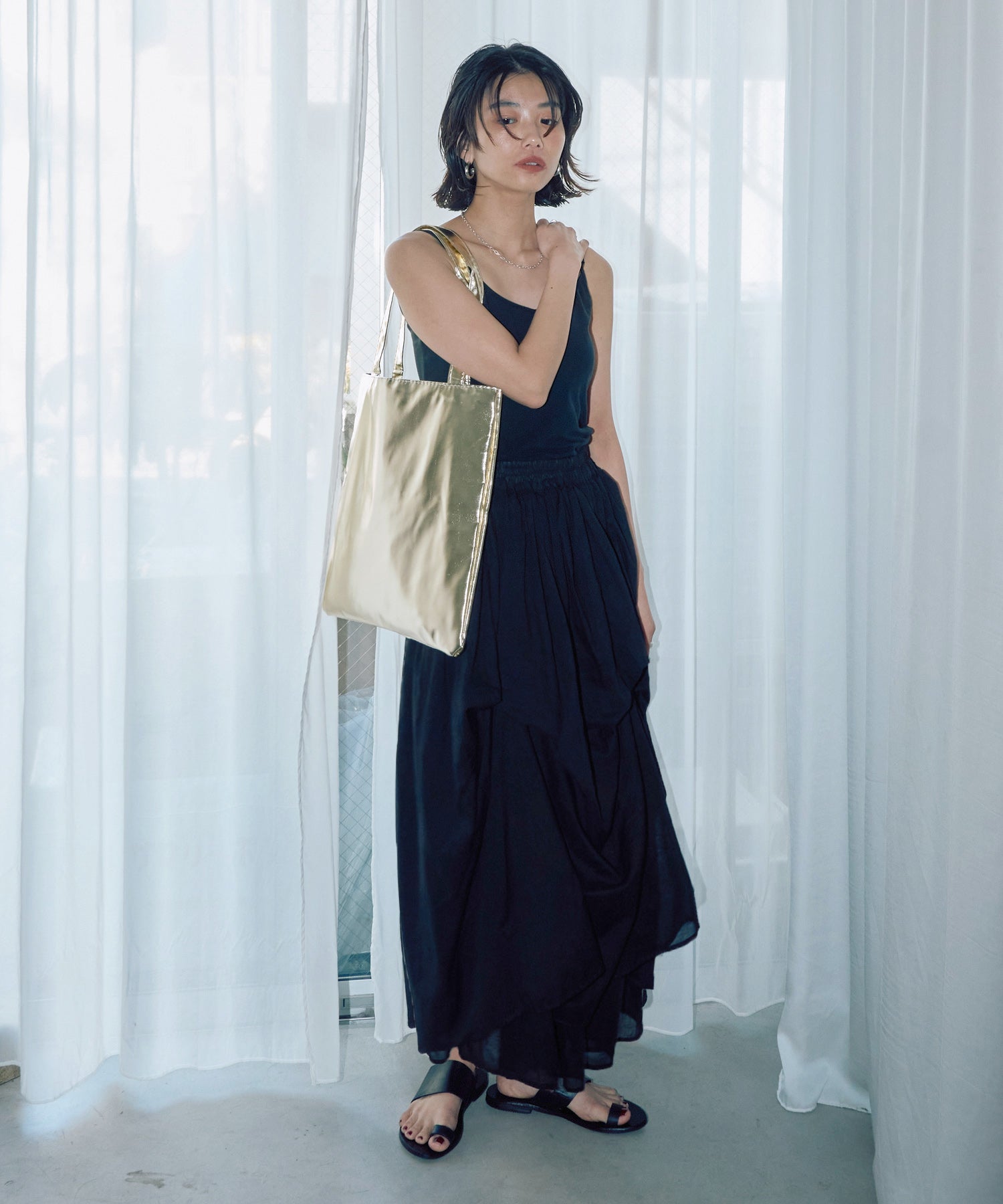 リリーボリュームロングスカート