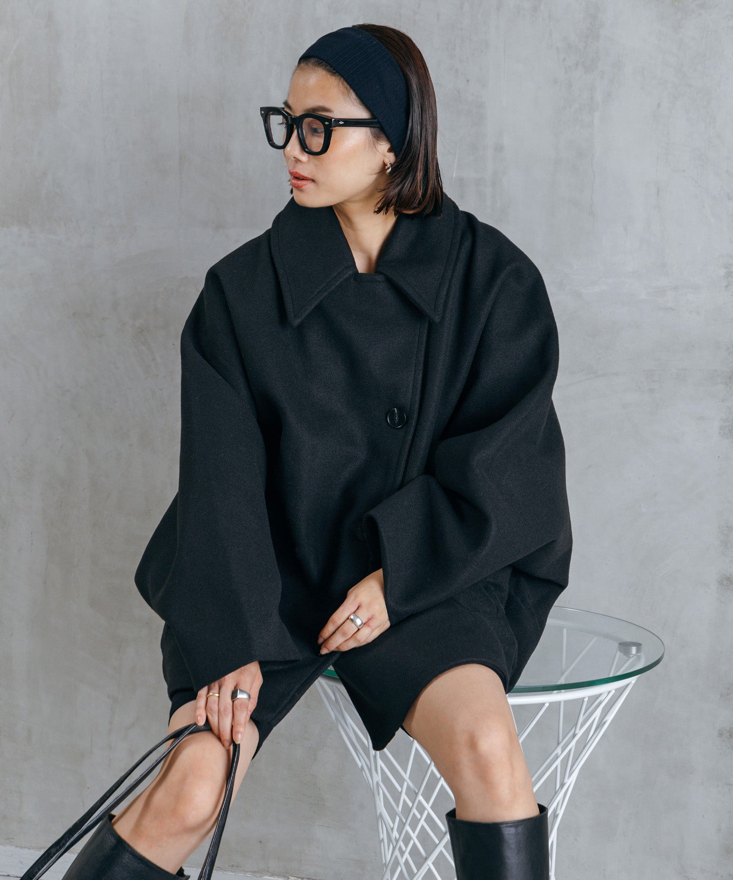 ボリュームスリーブミドルコート