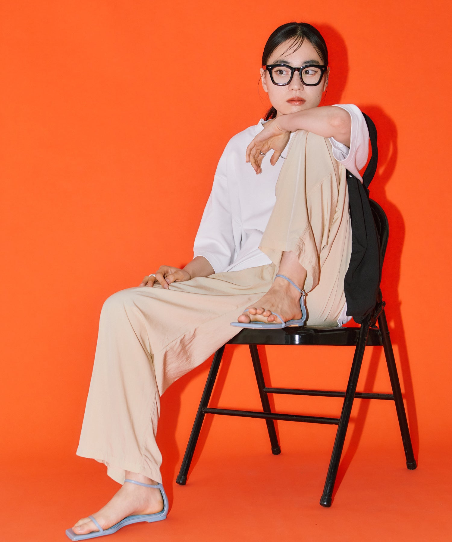 フロントタックワイドパンツ