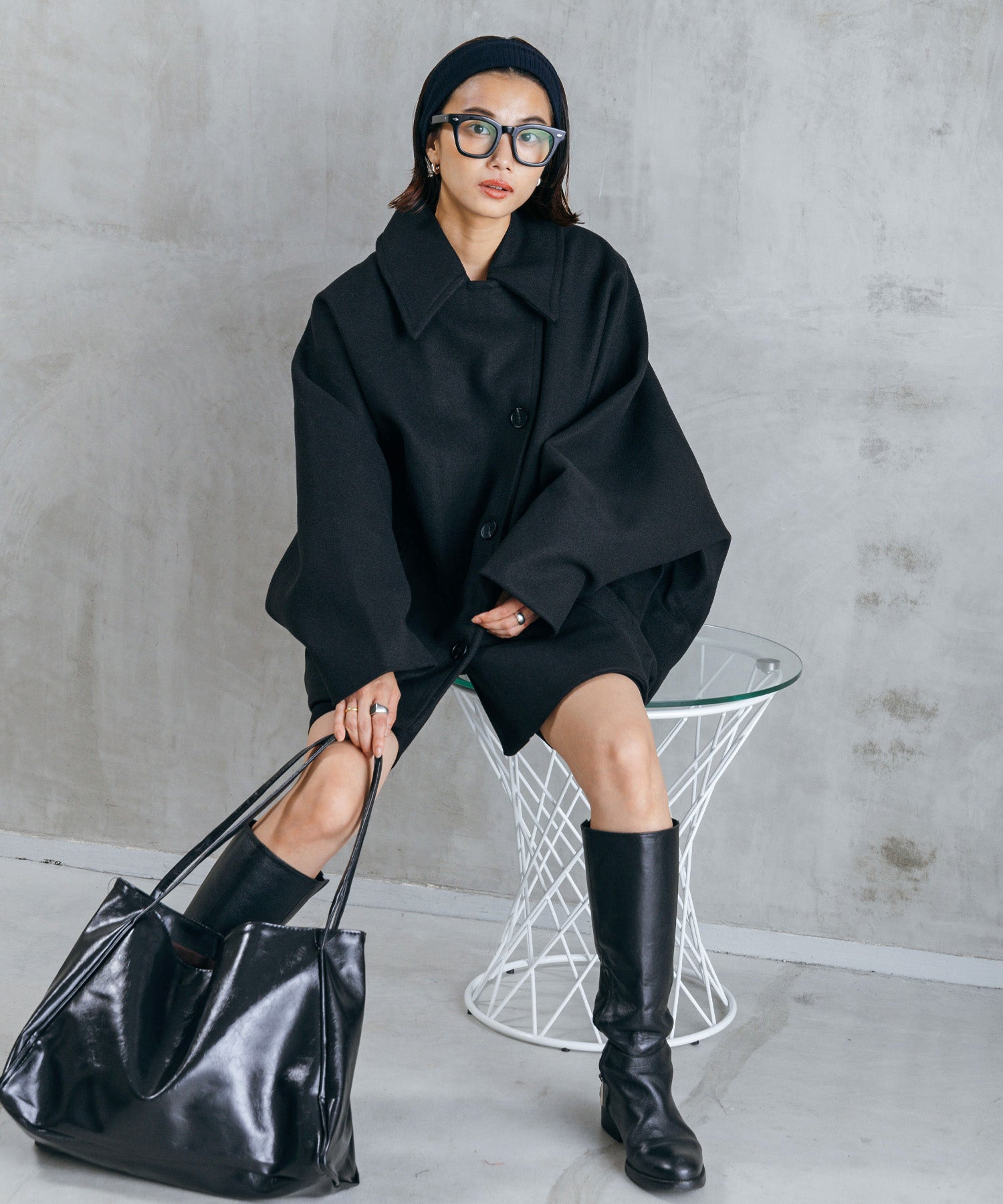 ボリュームスリーブミドルコート