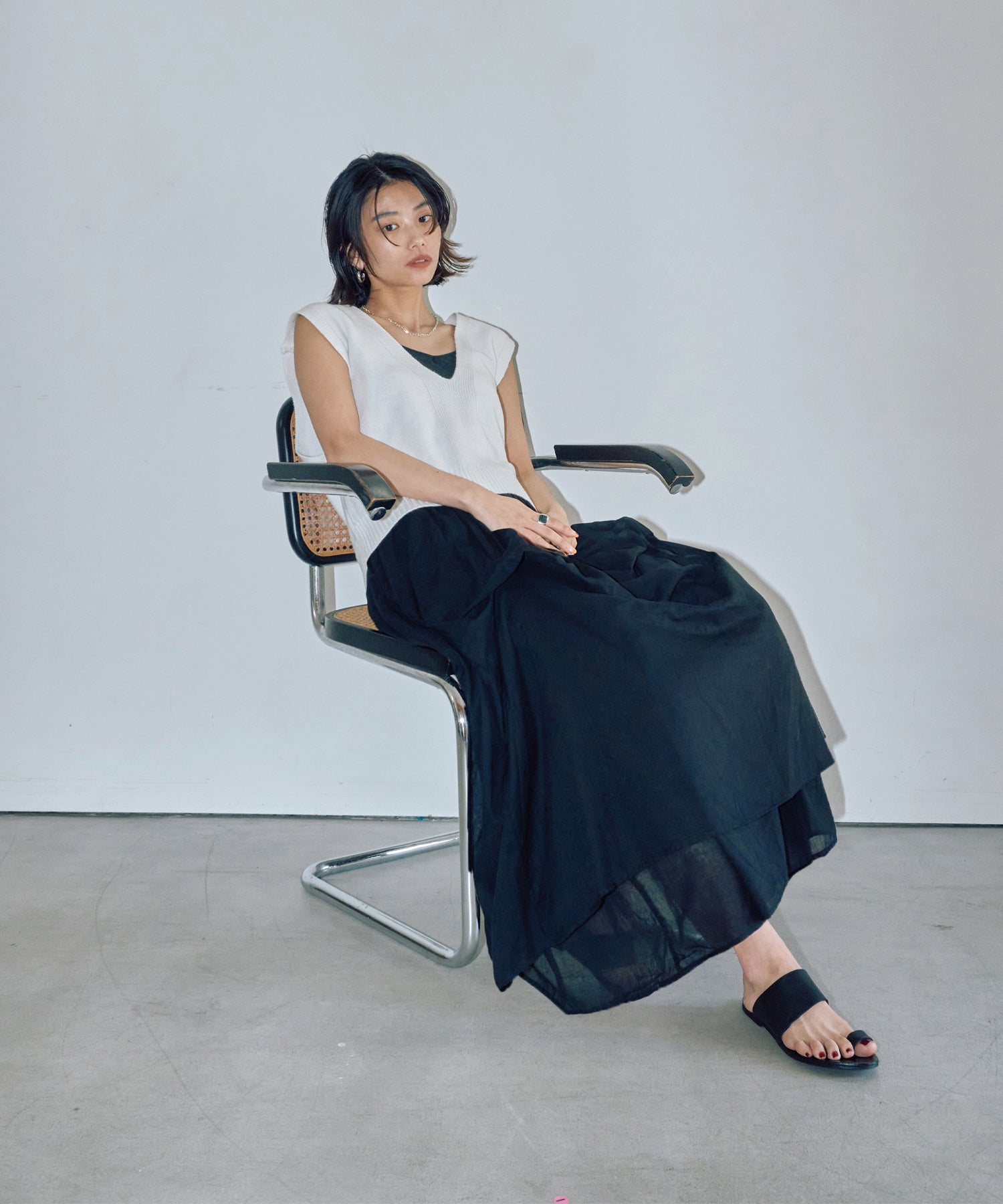 リリーボリュームロングスカート