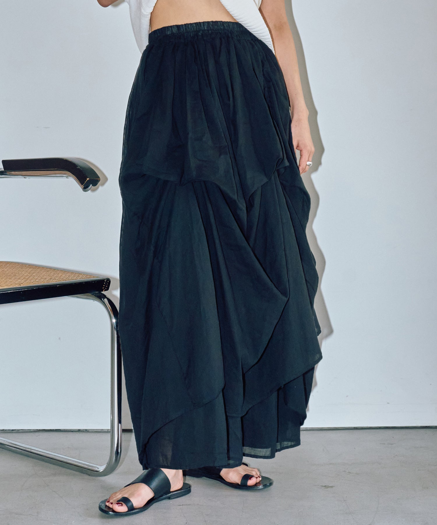 リリーボリュームロングスカート