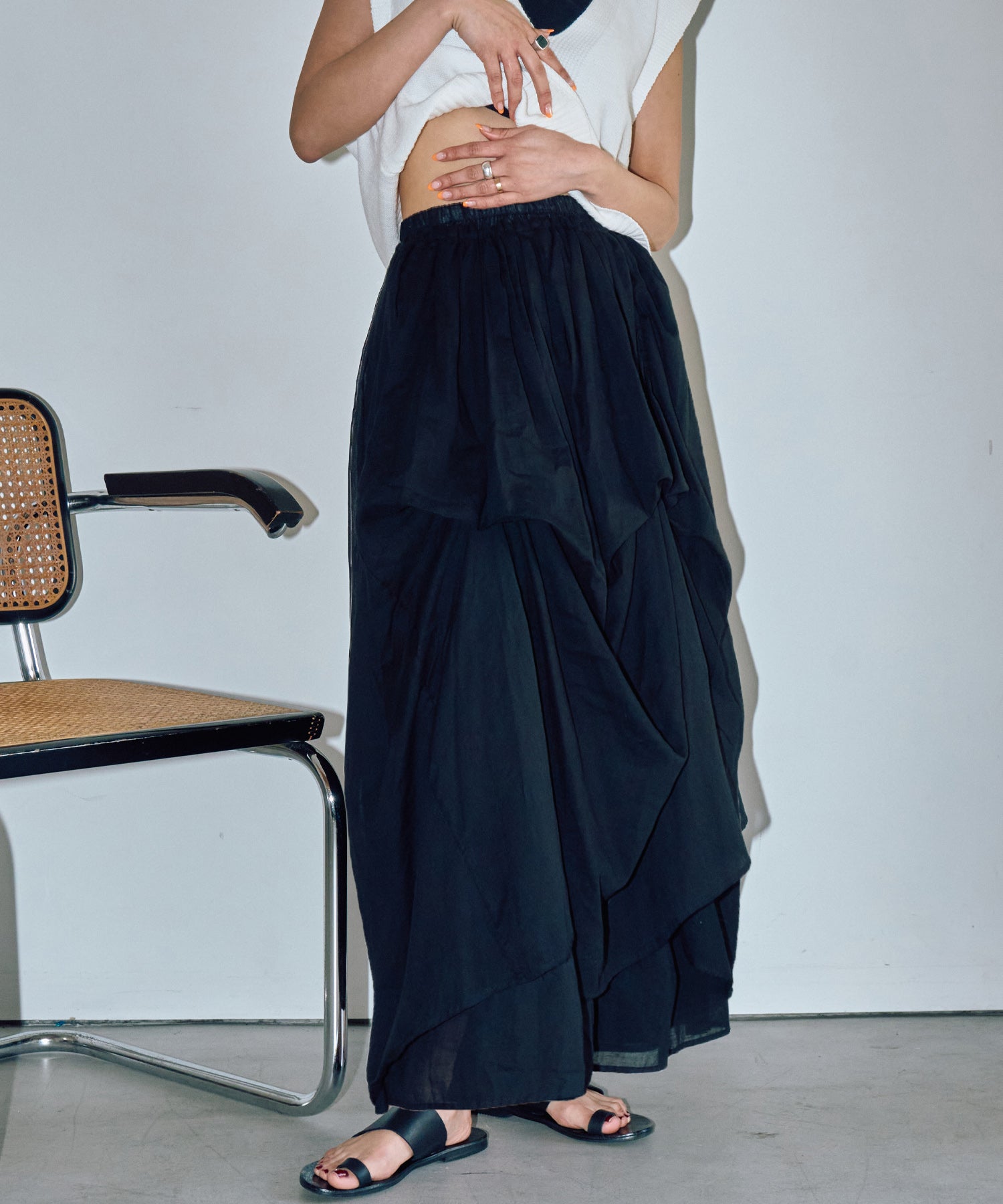 リリーボリュームロングスカート