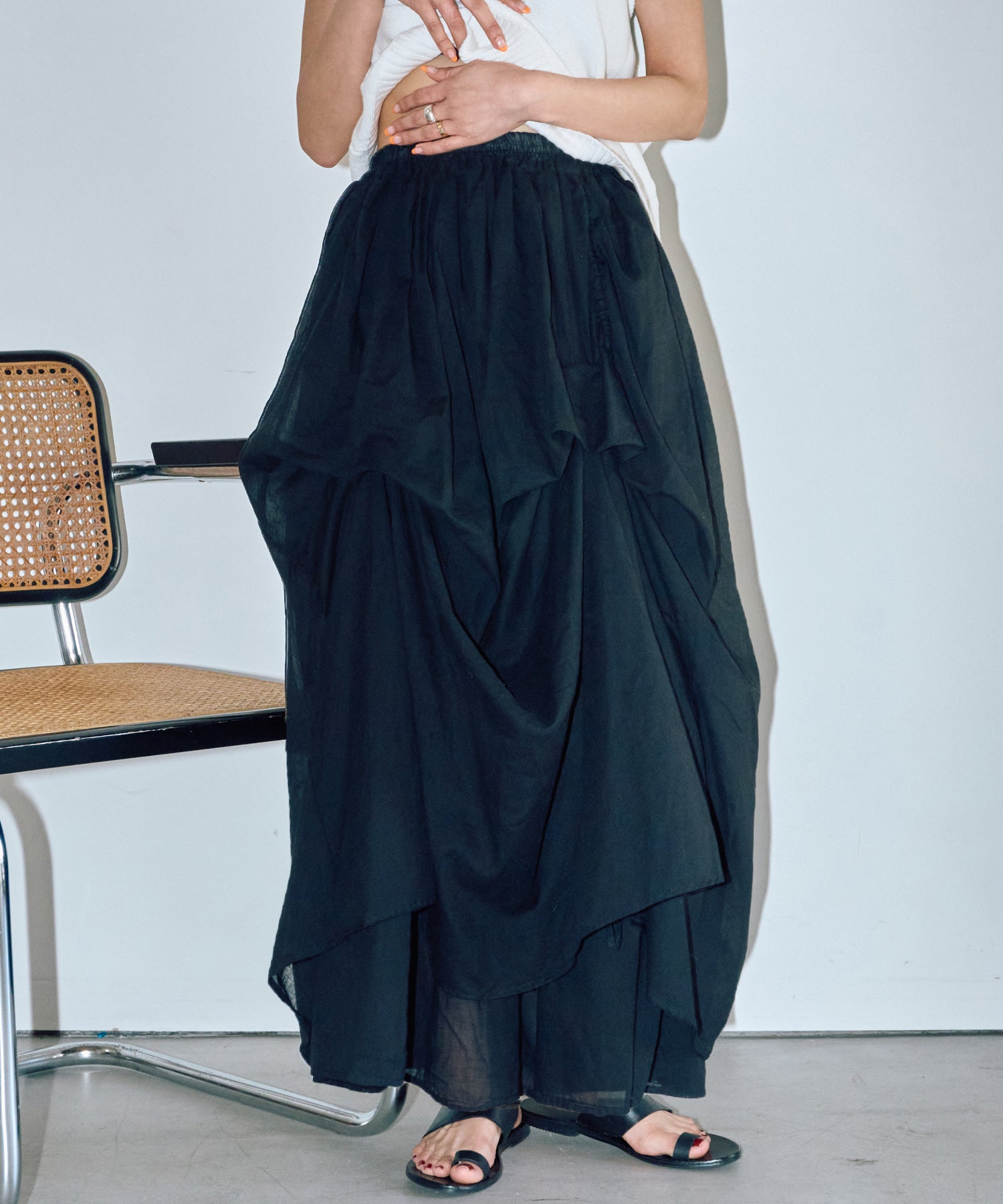 リリーボリュームロングスカート