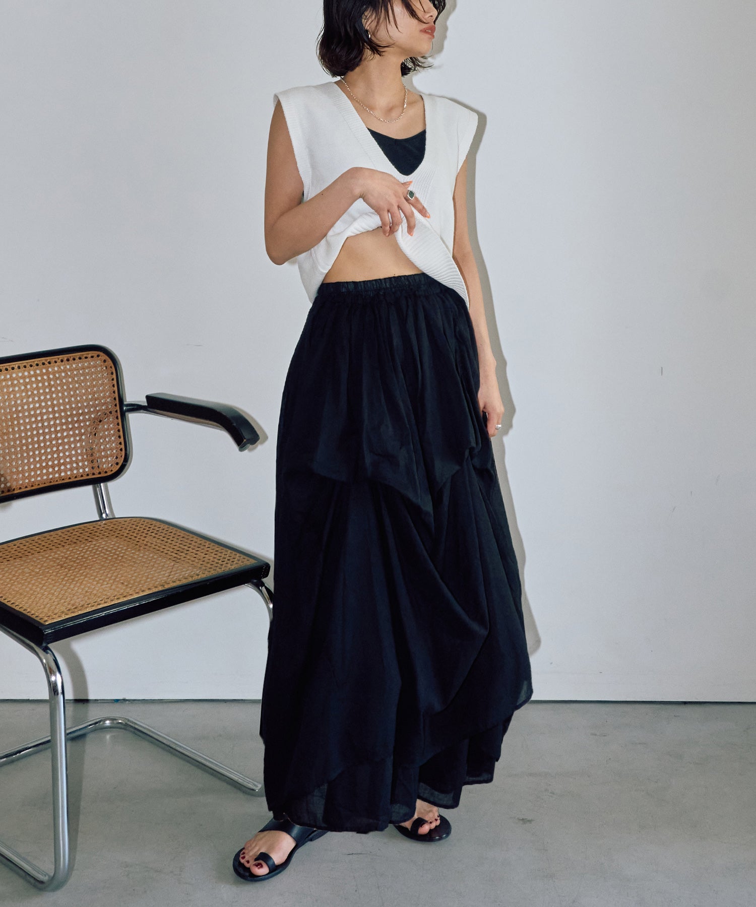 リリーボリュームロングスカート