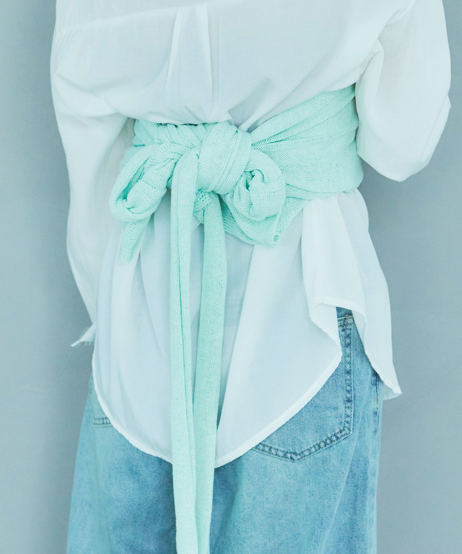 レイヤードニットラップスカート/巻きスカート