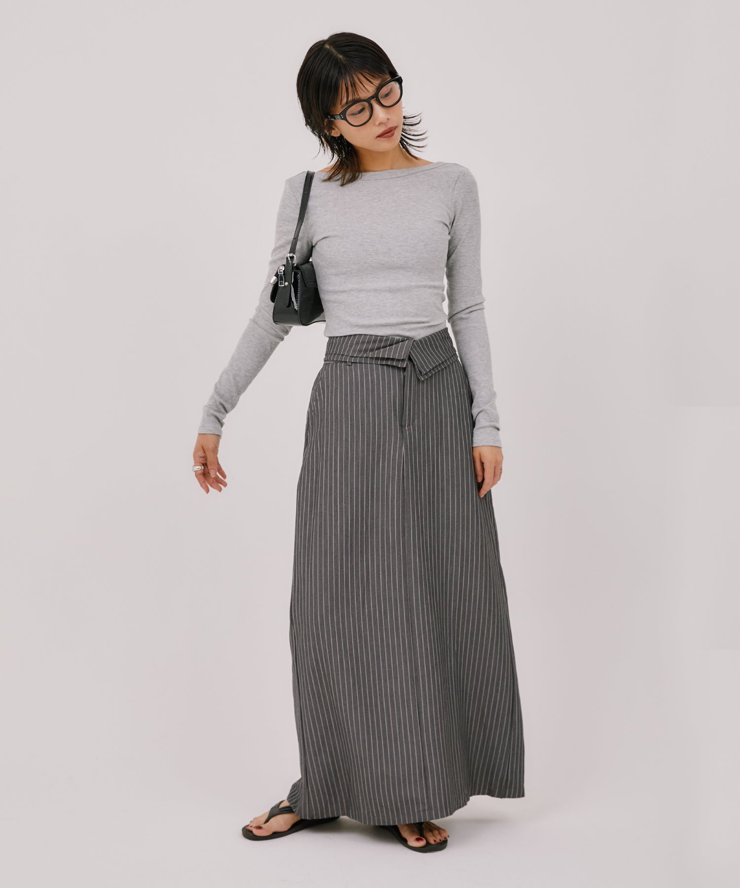 フラップストライプスカート